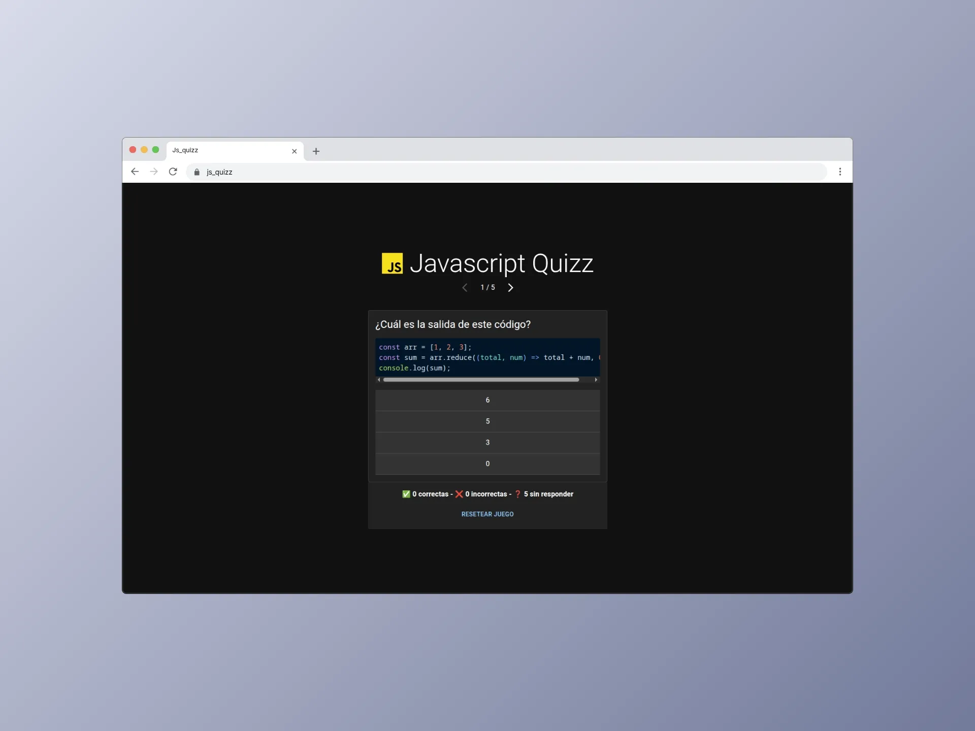 Javascript Quiz